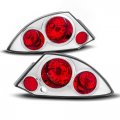 Amerilite Euro Chrome Replacement Brake Tail Lights Set For 2000-2005 Mitsubishi Eclipse Passenger And Driver Side