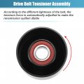 Uxcell Belt Tensioner Pulley Assembly Accessory No 166200h020 For Nissan Altima 2016-2018 Black Metal