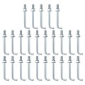 25 Pack Anchors Bolt 1 2 -13 X 6 L-shape Foundation Bolts Carbon Steel Galvanized L-bolts With Nuts And Washers For Concrete 