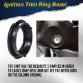 G-plus Ignition Trim Ring Bezel Compatible With 2019 2020 2021 Ford Ranger Xl Xlt Cab Pickup Black