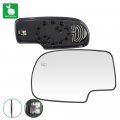 Ocpty Driver Side Replacement Mirror Glass Fit For 2001-2003 Chevy Silverado 1500 Hd 1999-2004 2500 Gmc Sierra Heating Power
