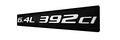 6 4l 392ci Silver On Black Highly Polished Real Aluminum Emblem