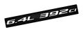 6 4l 392ci Silver On Black Highly Polished Real Aluminum Emblem