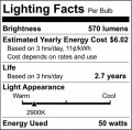 Satco S4688 Transitional Bulb In Light Finish 2 38 Inches Color