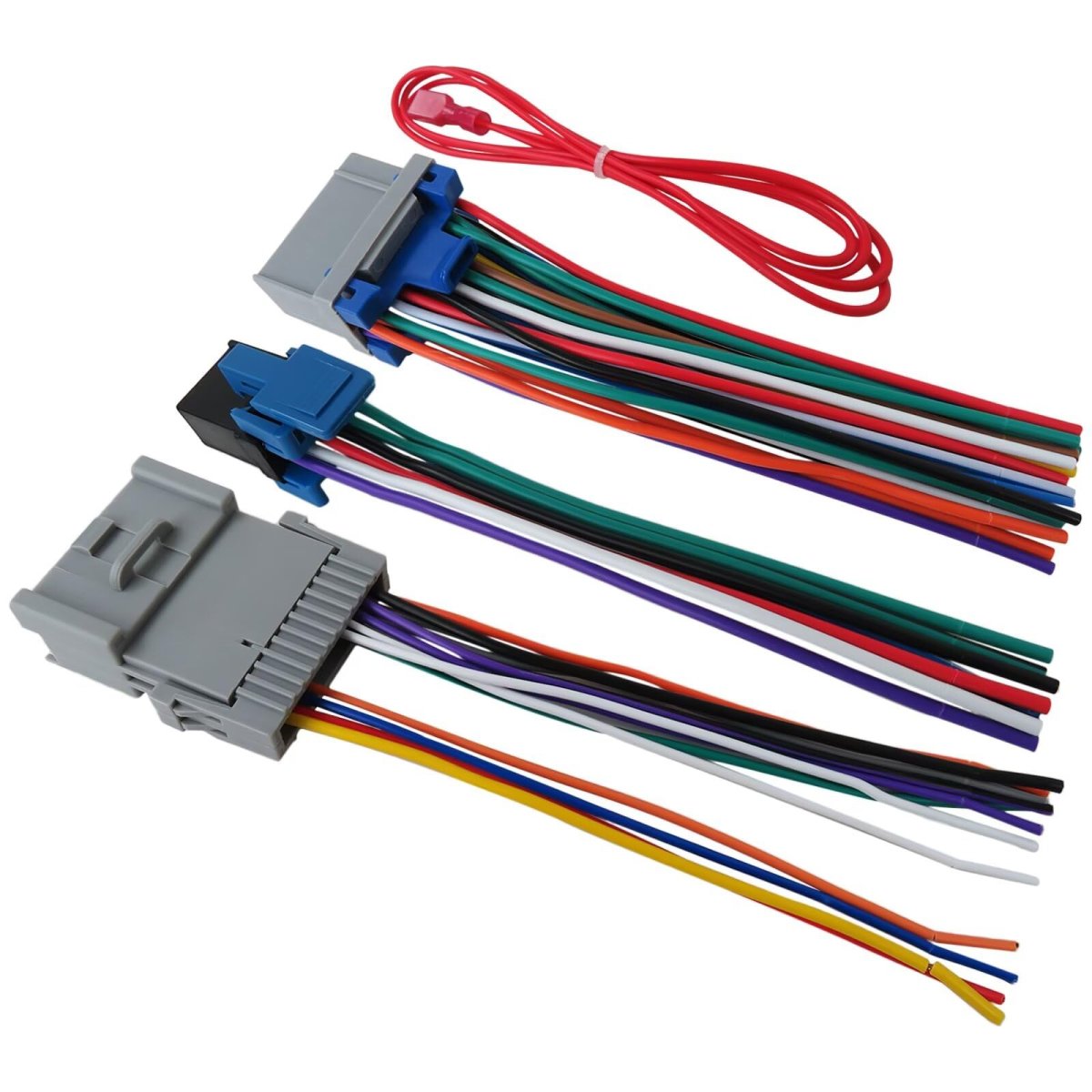 Radio Wiring Harness Kit Male Female Plug 12v Power Red Wire Fit For Colorado 2004-2012