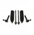 6 Pc Front Steering Kit Inner And Outer Tie Rod Ends Rack Pinion Bellow Boots 