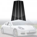 Basiker 4pcs Fit For 2010-2016 Porsche Panamera Pillar Post Trim Kit Door Window B Glossy Black Cover Strong Toughness Pc 