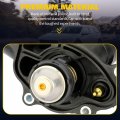 Ocpty Thermostat Housing Assembly Engine Coolant For Mercedes-benz C250 2012-2015 For Slk250 2712000315