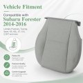 Front Driver Bottom Replacement Perforated Seat Cover Gray Microfiber Leather For Subaru Forester 2014 2015 2016