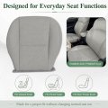 Front Driver Bottom Replacement Perforated Seat Cover Gray Microfiber Leather For Subaru Forester 2014 2015 2016