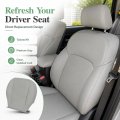 Front Driver Bottom Replacement Perforated Seat Cover Gray Microfiber Leather For Subaru Forester 2014 2015 2016