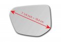 New Replacement Mirror Glass With Full Size Adhesive For Honda Civic Driver Side View Left Lh
