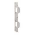 Defender Security U 10385 Door Strike For Use With 5-1 2 In And 6 Hole Spacing On Dead Latch Deadbolt Steel Satin Nickel Single 