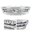 Front Hood Grille Gray And Chrome Insert Replacement For Taurus Limited Se Sel 2010 2011 2012