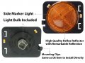 Apa Replacement Side Marker Light For 2007-2018 Wrangler With Bulb Included Driver Left 55078145aa Ch2550127