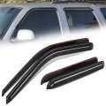 Auto Dynasty 4pcs Carbon Fiber Pattern Window Visors For 1992-2000 Chevy Tahoe Gmc Yukon Suburban C K 1500 2500 3500 Crew Cab 