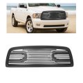 Hecasa Grille W Replacement Shell Packaged For 2009-2012 Dodge Ram 1500 Front Bumper Hood Grill Matte Black 