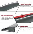 Vip Smoke Tinted Chrome Trim Clip-on Window Visor Rain Guard Deflector Replacement Compatible For 2019-2022 Lexus Es300h Es350
