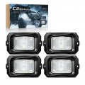 Mictuning C2 Curved Green Led Rock Lights 4 Pods Underglow Compatible For Car Truck Offroad Atv Utv Boat