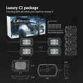Mictuning C2 Curved Green Led Rock Lights 4 Pods Underglow Compatible For Car Truck Offroad Atv Utv Boat