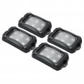 Mictuning C2 Curved Green Led Rock Lights 4 Pods Underglow Compatible For Car Truck Offroad Atv Utv Boat