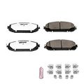 Z36-1709 Front Carbon Fiber Ceramic Brake Pad Set With Installation Hardware For Jeep Cherokee 2014 2015 Truck And Tow Heavy 