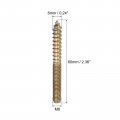 Uxcell M6x60mm Hanger Bolts 120pcs Double Ended Thread Dowel Screws For Wood Furniture Connecting
