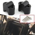 Finmokal Handle Bar Riser Handlebar Mounting Clamp For Kawasaki Versys 650 Kle650 2013-2023 Black