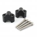Finmokal Handle Bar Riser Handlebar Mounting Clamp For Kawasaki Versys 650 Kle650 2013-2023 Black