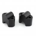 Finmokal Handle Bar Riser Handlebar Mounting Clamp For Kawasaki Versys 650 Kle650 2013-2023 Black
