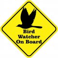Stickertalk Bird Watcher On Board Vinyl Sticker 5 Inches By 