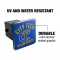 New York City College Of Technology Yellow Jackets Logo Tow Trailer Hitch Cover Plug Insert 2