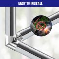 4pcs Elbow Corner Cross Structural Pipe Connectors 3 Way End Rails Clamp With Wrench Stainless Steel Fittings For Diy Shelf
