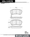 Stoptech 301 11570 Premium Brake Pad 