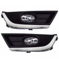 Labwork Fog Light Lamps With Chrome Bezel W Bulbs Wiring Replacement For 2017 2018 Honda Cr-v Crv