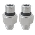 6an Male Flare To 1 4 Npsm Fitting 2pcs Transmission Cooler Adapter With Straight Threads Aluminum An6 Trans Fittings Fits 