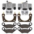 Niche Rear Left Right Brake Caliper Pad Set Pair For 2007-2014 Polaris Rzr 800 Sportsman Touring 500 