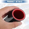 Uxcell 1 Set 38mm 5 Id 90 Degree Elbow Coupler Silicone Hose 4-ply With 2 Pcs Clamps Black Red