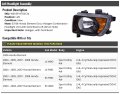 Left Driver Side Halogen Headlight Assembly Compatible With 2003-2008 Honda Element Sport Utility 4-door 2 4l 4-cylinder