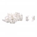 Pvc Home U Shaped Water Supply Pipe Hose Holder Clamps Clips 25mm Dia 25 Pcs White 