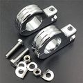 Front Offset Mount 1 5 In Highway Radical Flame Foot Pegs Clamps For Goldwing Billet Aluminum And Rubber Chrome Motorcycle 