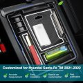 Autorder Center Console Organizer For 2021 2022 2023 Hyundai Santa Fe Accessories Armrest Storage Box Secondary Insert Tray
