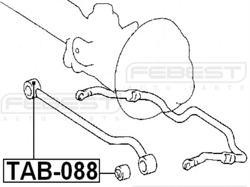 4870660030 Arm Bushing For Front Track Control Rod For Toyota Febest