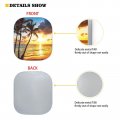 Goronwyfloyd Sunset Beach Coconut Tree Windshield Sunshade Foldable 2-piece Car Front Window Blocks Uv Rays Sun Visor Titanium