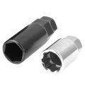 M12 X 25 Open End 16pc Steel Wheel Lug Nuts 4 Lock Nut 1 Key Chrome