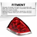 Hecasa Passenger Side Halogen Tail Light Compatible With 2006-2016 Chevrolet Impala Limited Replacement For 25971598 Gm2801193