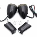 Httmt- Rear Smoke Running Brake Turn Signal Glossy Black Indicator Light Compatible With H-d Xl 883 1200 92-17 P N