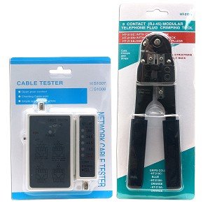 Network Cable Tester With Rj-45 Crimping Tool