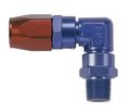 Fragola 3000 Series Direct Fit 90 Degree Low Profile Hose End -10 An W -12 Threads Black 