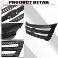 Hecasa Front Grille Inserts Compatible With 2011-2015 Ford Explorer Overlay Trim Covers Grill Snap On Black Replacement For